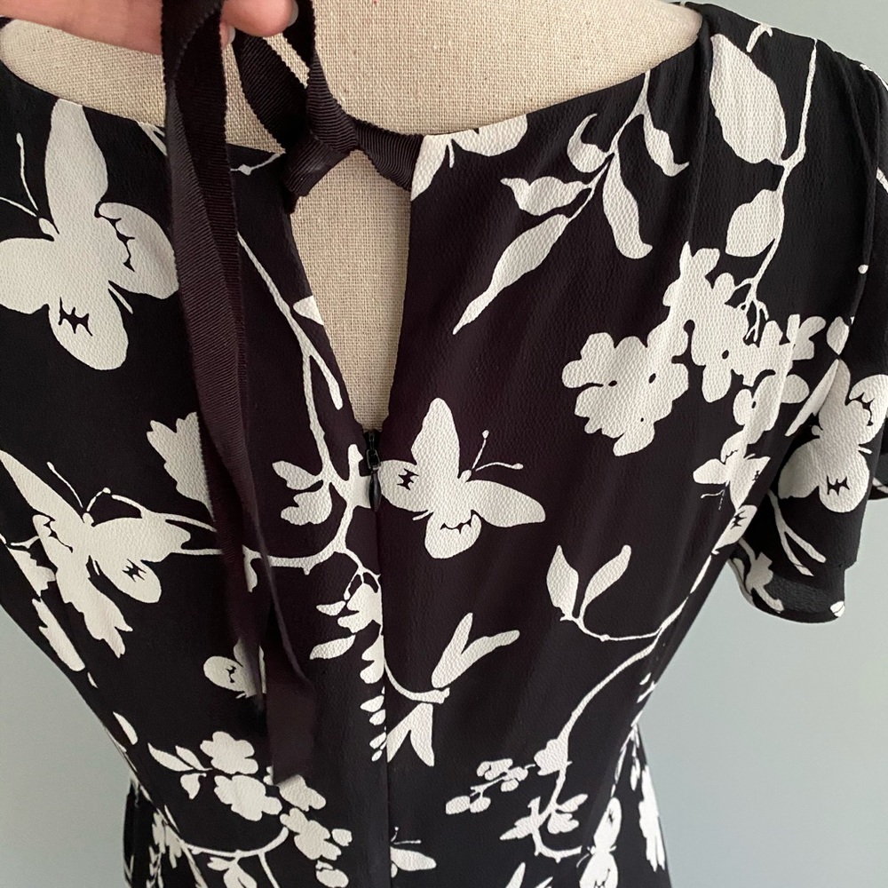 Rsvp By Talbots - Elegant Black Patterned Dress - image 6